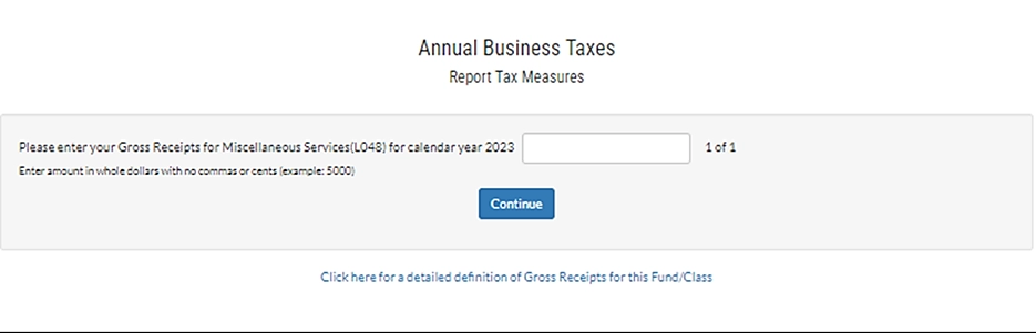 Annual Business Taxes E-File Report Tax Measures